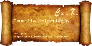 Csurilla Krisztián névjegykártya