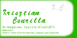 krisztian csurilla business card